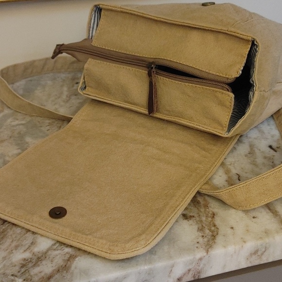 Canvas and Leather Back Pack main image 7